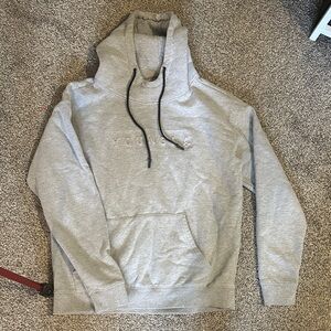 Grey hoodie with Black Drawstrings